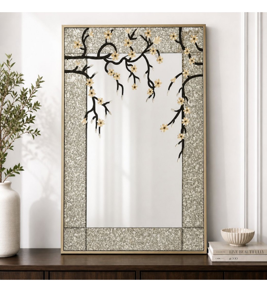 لوحة جدارية جبسية  رسم - اغصان شجر100×150سم (منتج تفصيل)