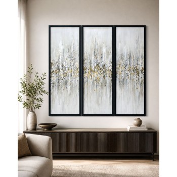 لوحة ثلاثية فن تجريدي بتصميم مودرن 120×120سم (منتج تفصيل )