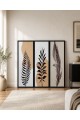 لوحة ثلاثية فن تجريدي بتصميم مودرن 120×120سم (منتج تفصيل )