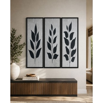 لوحة ثلاثية فن تجريدي بتصميم مودرن 120×120سم (منتج تفصيل )