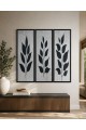 لوحة ثلاثية فن تجريدي بتصميم مودرن 120×120سم (منتج تفصيل )
