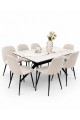 طاولة الطعام 6 كراسي بورسلان 150×90×75سم طاولة الطعام 6 كراسي بورسلان 150×90×75سم
