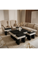 طقم طاولات خدمة أنيق بتصميم عملي وعصري 7قطع تتميز بسطح جميل من بديل الرخام (منتج تفصيل ) طقم طاولات خدمة أنيق بتصميم عملي وعصري 7قطع تتميز بسطح جميل من بديل الرخام (منتج تفصيل )