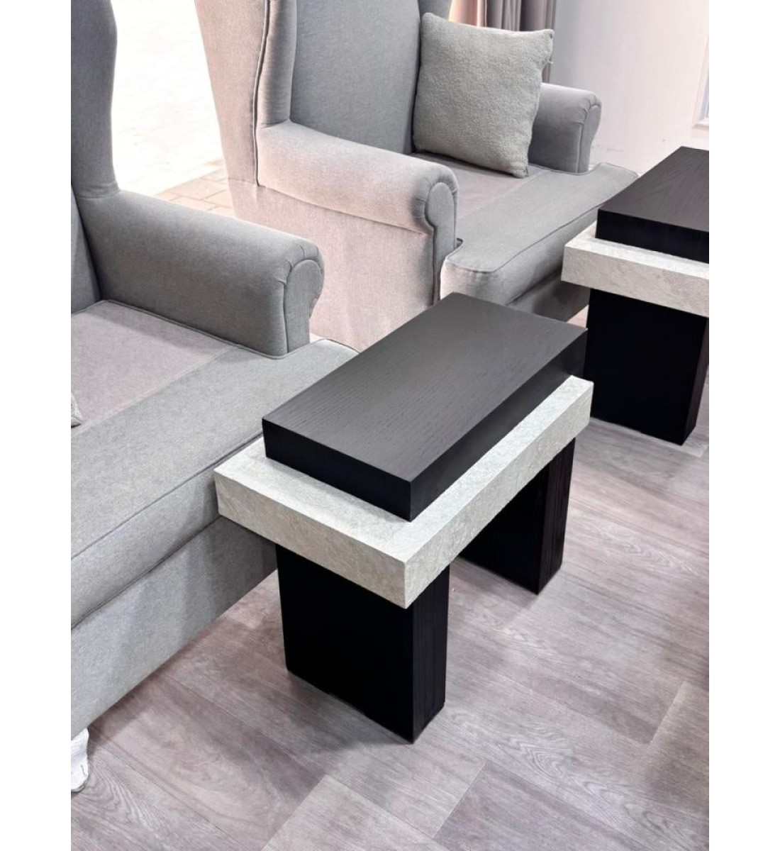 طقم طاولات خدمة أنيق بتصميم عملي وعصري 7قطع تتميز بسطح جميل من بديل الرخام (منتج تفصيل ) طقم طاولات خدمة أنيق بتصميم عملي وعصري 7قطع تتميز بسطح جميل من بديل الرخام (منتج تفصيل )