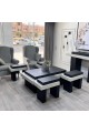 طقم طاولات خدمة أنيق بتصميم عملي وعصري 7قطع تتميز بسطح جميل من بديل الرخام (منتج تفصيل ) طقم طاولات خدمة أنيق بتصميم عملي وعصري 7قطع تتميز بسطح جميل من بديل الرخام (منتج تفصيل )