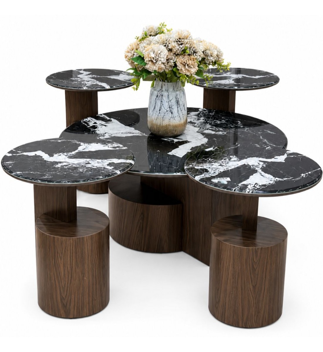 طقم طاولات أنيق بتصميم عصري فاخر 5قطع طقم طاولات أنيق بتصميم عصري فاخر 5قطع