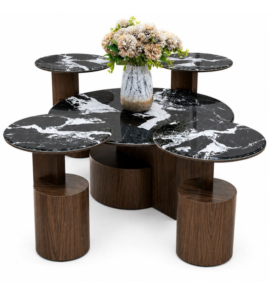 طقم طاولات أنيق بتصميم عصري فاخر 5قطع طقم طاولات أنيق بتصميم عصري فاخر 5قطع