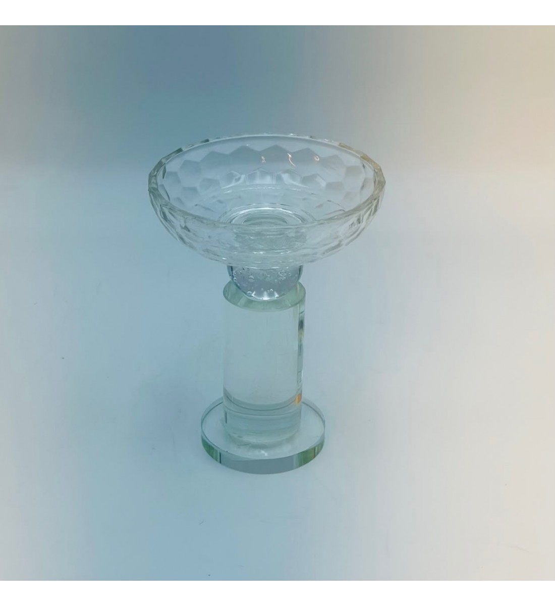 صحن تقديم أنيق بتصميم كريستالي شفاف يمنح مظهرًا راقيًا وفخمًا 12×12×15سم 