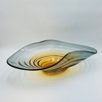 صحن تقديم أنيق بتصميم زجاج  يمنح مظهرًا راقيًا وفخمًا 58×28×16سم 