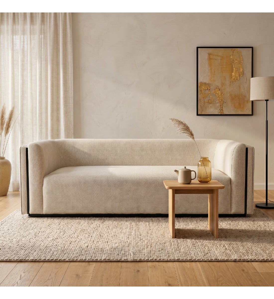 كنب ثلاثي بتصميم عصري أنيق يجمع بين البساطة والفخامة255×65×80سم (منتج تفصيل) كنب ثلاثي بتصميم عصري أنيق يجمع بين البساطة والفخامة255×65×80سم (منتج تفصيل)