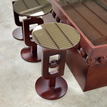 طقم طاولات ضيافة أنيق بتصميم عصري فاخر فجر 7قطع لون بني طقم طاولات ضيافة أنيق بتصميم عصري فاخر فجر 7قطع لون بني