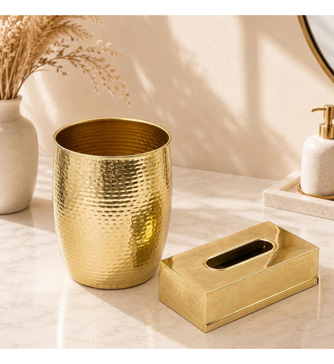 طقم إكسسوارات حمام أنيق بتصميم عصري فاخر،