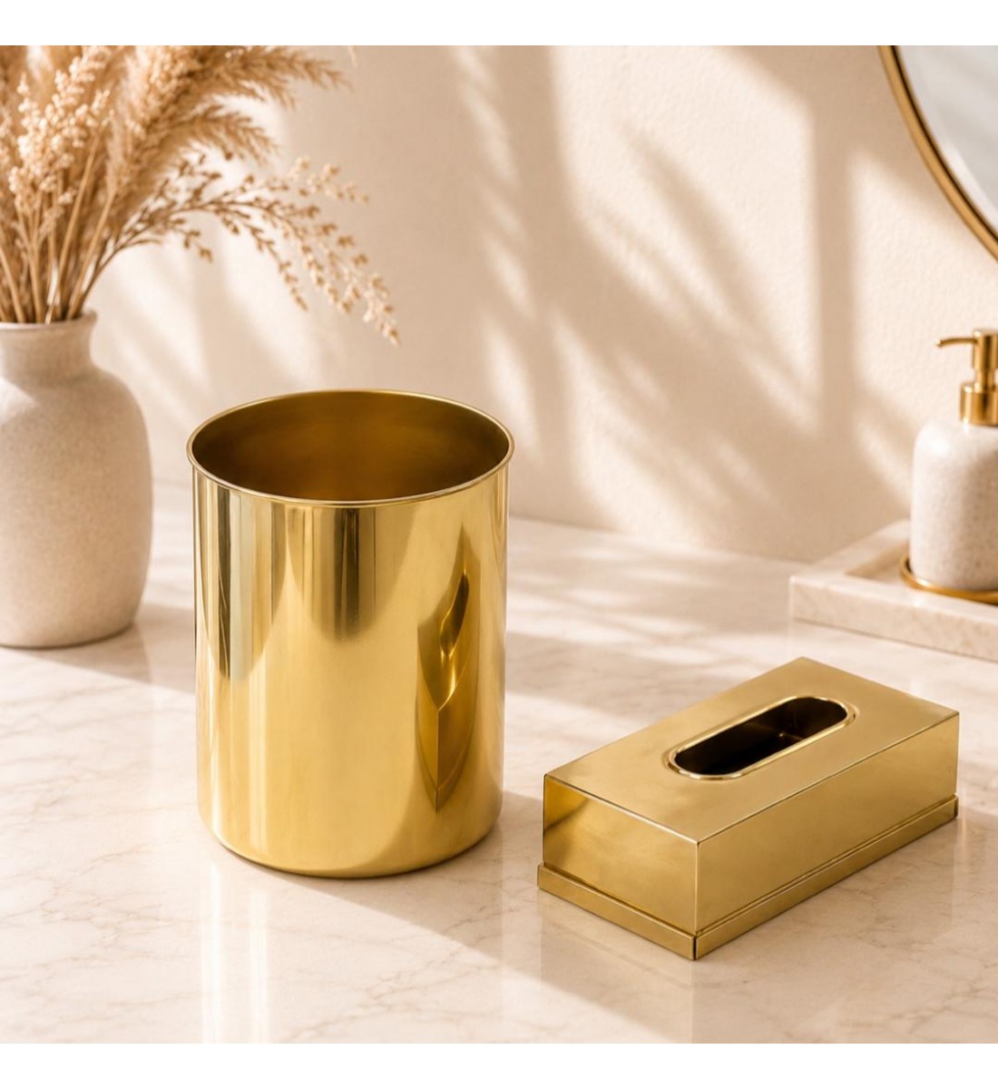 طقم إكسسوارات حمام أنيق بتصميم عصري فاخر،