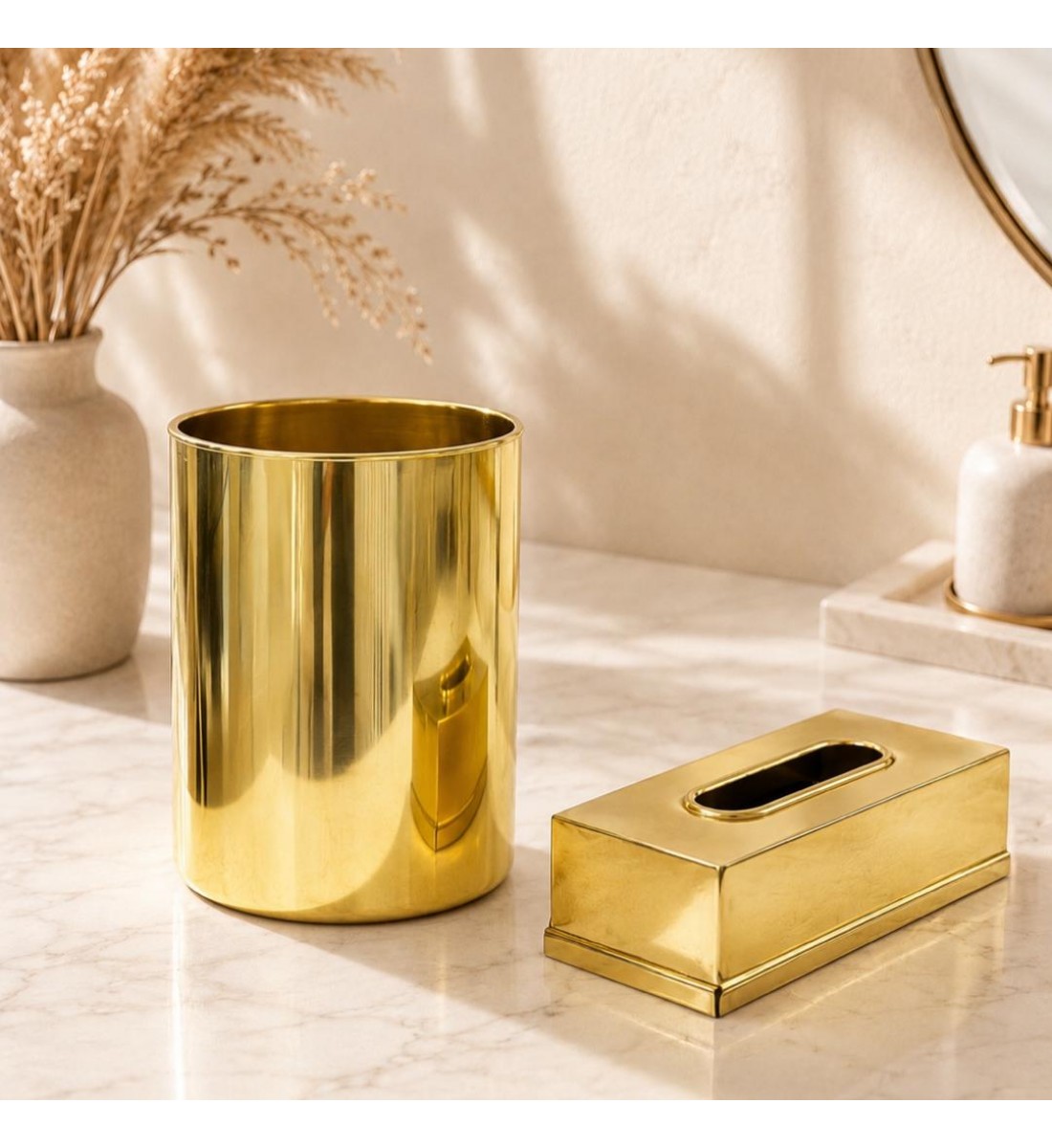 طقم إكسسوارات حمام أنيق بتصميم عصري فاخر،
