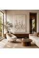 لوحة فنية جدارية ثلاثية الأبعاد بتصميم ورود ناعمة 120×80سم 