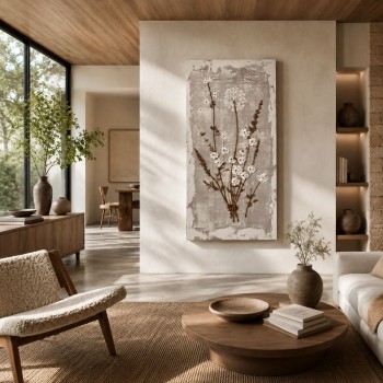 لوحة فنية جدارية ثلاثية الأبعاد بتصميم ورود ناعمة 120×60سم 