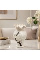 فازه ديكور بتصميم فني أنيق وشكل مميز غير تقليدي18×18×34سم 