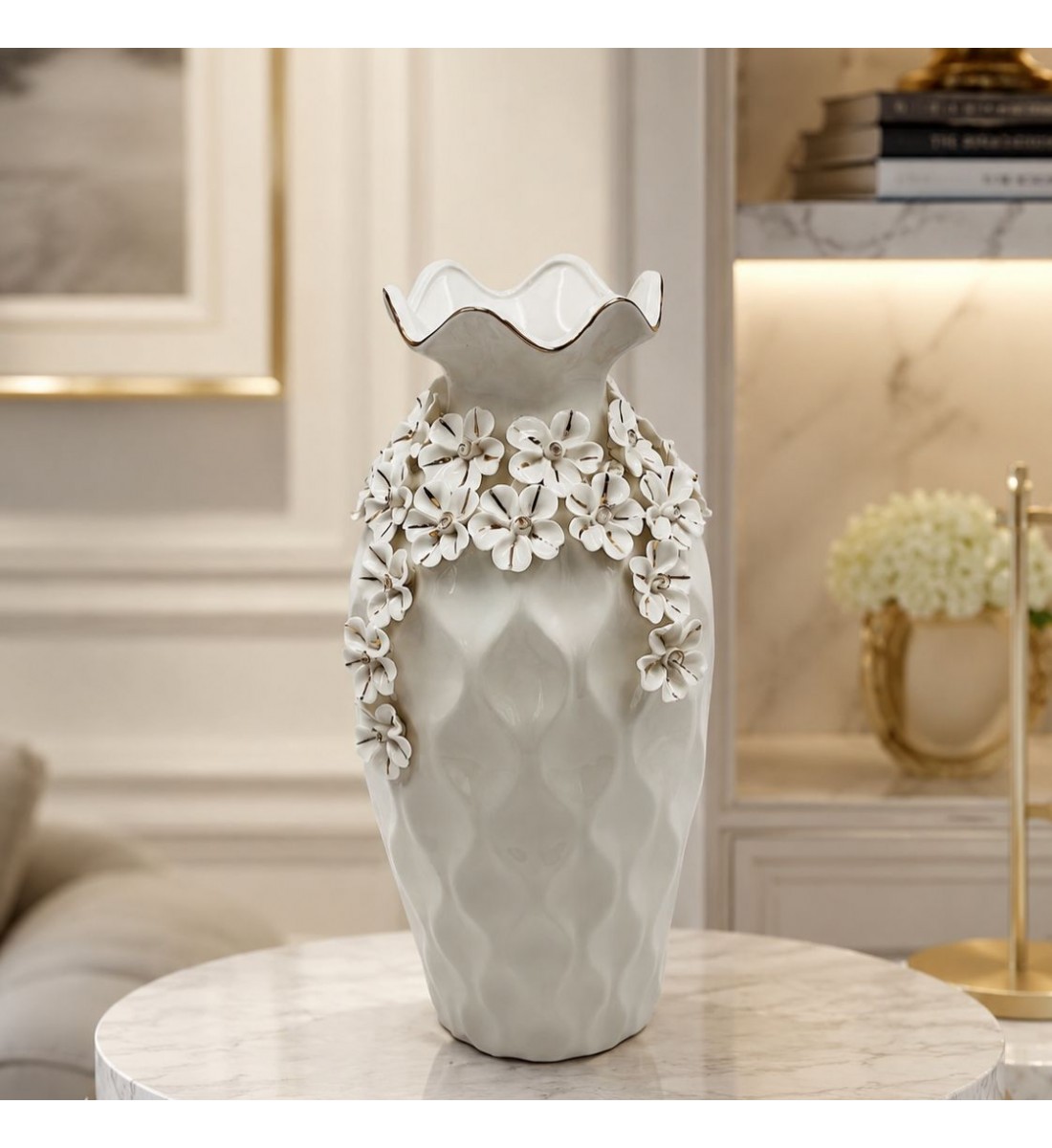 فازه ديكور بتصميم فني أنيق وشكل مميز غير تقليدي12×12×35سم فازه ديكور بتصميم فني أنيق وشكل مميز غير تقليدي12×12×35سم
