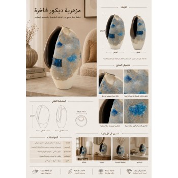 فازة ديكور فنية بتصميم عصري فاخر فازة ديكور فنية بتصميم عصري فاخر