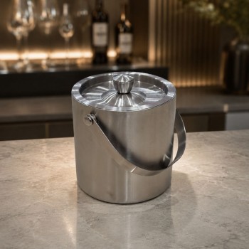 سطل ثلج فاخر بتصميم معدني أنيق1.6لتر سطل ثلج فاخر بتصميم معدني أنيق1.6لتر