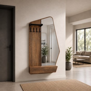 مداخل مرايا عملي بتصميم أنيق يجمع بين المرآة، التعليق، ووحدة التخزين في قطعة واحدة 170×100سم (منتج تفصيل ) مداخل مرايا عملي بتصميم أنيق يجمع بين المرآة، التعليق، ووحدة التخزين في قطعة واحدة 170×100سم (منتج تفصيل )