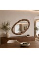 مرآة جدارية أفقية بتصميم عصري انسيابي (منتج تفصيل ) مرآة جدارية أفقية بتصميم عصري انسيابي (منتج تفصيل )