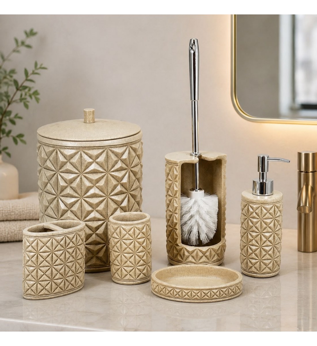 طقم إكسسوارات حمام أنيق بتصميم عصري فاخر، طقم إكسسوارات حمام أنيق بتصميم عصري فاخر،