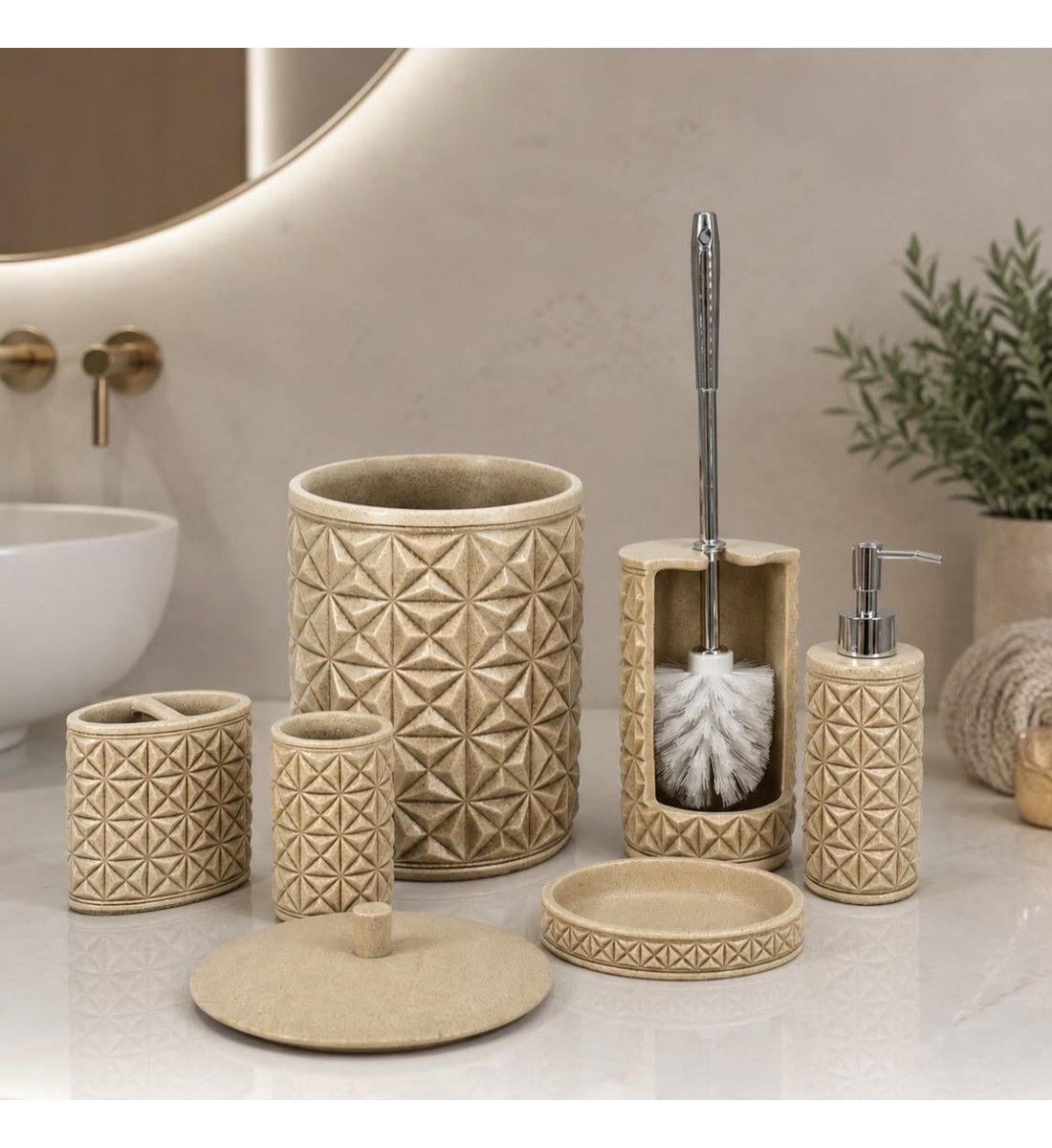 طقم إكسسوارات حمام أنيق بتصميم عصري فاخر، طقم إكسسوارات حمام أنيق بتصميم عصري فاخر،
