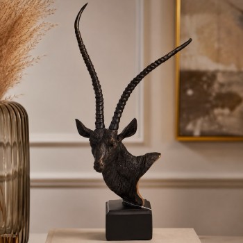 مجسم ديكور رأس غزال فاخر46×22×12سم