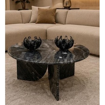 Black basalt marble center table 900×90×45cm (custom made)
