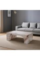 طاولة قهوة أسمنت هندسي مركب بديل الرخام - بيج وبني مقاس 106.8 *58*39.5 سم طاولة قهوة أسمنت هندسي مركب بديل الرخام - بيج وبني مقاس 106.8 *58*39.5 سم