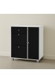 دولاب تنظيم أحذية خشب ماليزي مع أدراج متنوعة – أسود وأبيض دولاب تنظيم أحذية خشب ماليزي مع أدراج متنوعة – أسود وأبيض