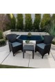 جلسة حديقة خارجية 2 كراسي وطاولة جانبية