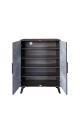 خزانة أحذية بابين خشب ماليزي - بني غامق ورمادي خزانة أحذية بابين خشب ماليزي - بني غامق ورمادي