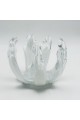 صحن ديكور زجاجي وحامل شموع 14×16×16سم صحن ديكور زجاجي وحامل شموع 14×16×16سم