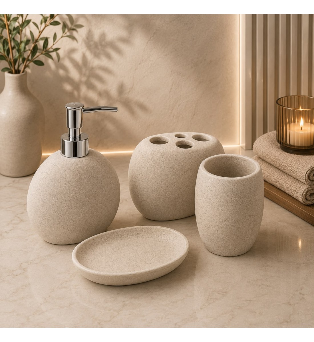 طقم إكسسوارات حمام أنيق بتصميم عصري فاخر، طقم إكسسوارات حمام أنيق بتصميم عصري فاخر،