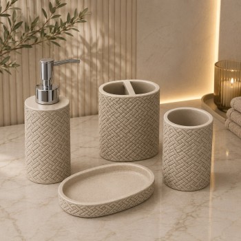 طقم إكسسوارات حمام أنيق بتصميم عصري فاخر، طقم إكسسوارات حمام أنيق بتصميم عصري فاخر،