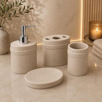 طقم إكسسوارات حمام أنيق بتصميم عصري فاخر، طقم إكسسوارات حمام أنيق بتصميم عصري فاخر،