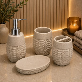 طقم إكسسوارات حمام أنيق بتصميم عصري فاخر، طقم إكسسوارات حمام أنيق بتصميم عصري فاخر،