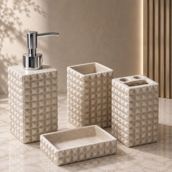 طقم إكسسوارات حمام أنيق بتصميم عصري فاخر، طقم إكسسوارات حمام أنيق بتصميم عصري فاخر،