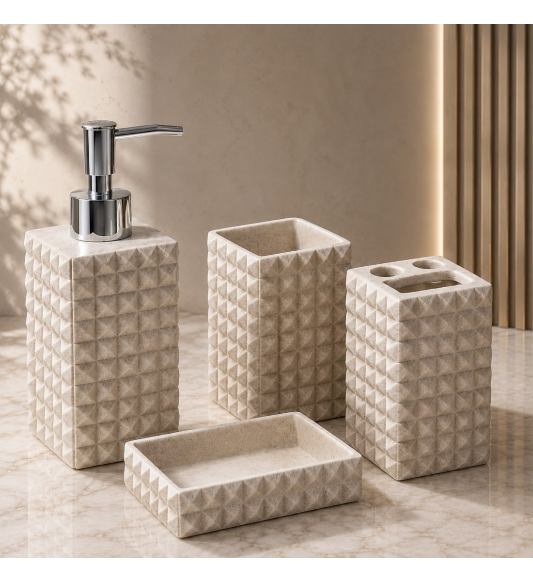 طقم إكسسوارات حمام أنيق بتصميم عصري فاخر، طقم إكسسوارات حمام أنيق بتصميم عصري فاخر،