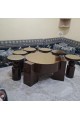 طقم طاولة قهوة مع طاولات جانبية بتصميم عصري فاخر 7 قطع (منتج تفصيل) طقم طاولة قهوة مع طاولات جانبية بتصميم عصري فاخر 7 قطع (منتج تفصيل)