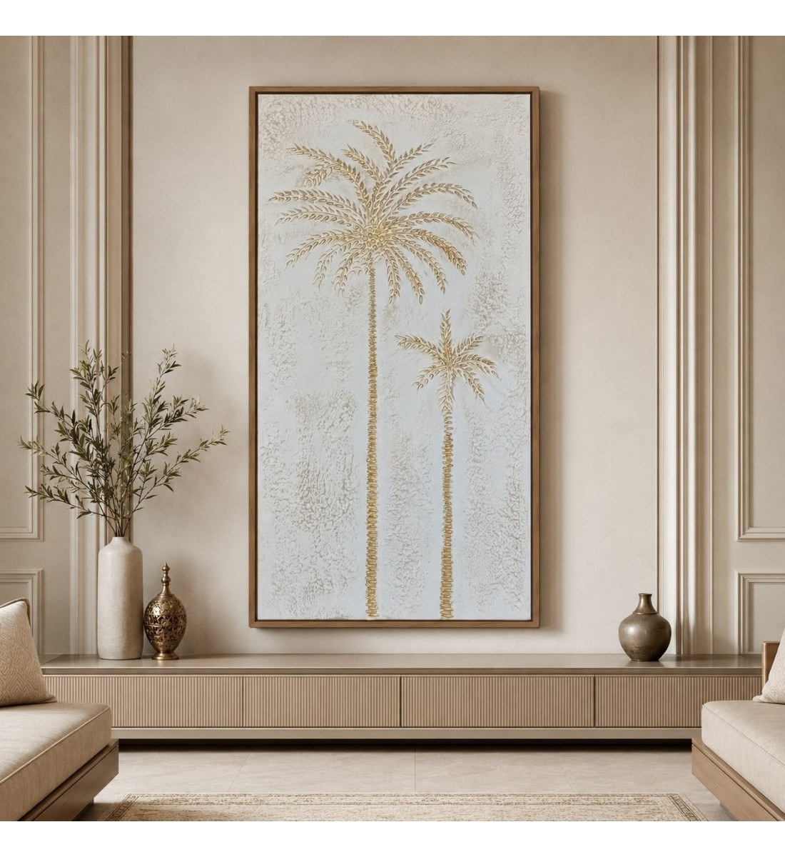 لوحة جدارية فنية مستطيلة بتصميم زخرفي بارز 120×80سم (منتج تفصيل) لوحة جدارية فنية مستطيلة بتصميم زخرفي بارز 120×80سم (منتج تفصيل)