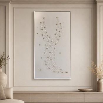 لوحة جدارية فنية مستطيلة بتصميم زخرفي بارز  200×100سم  (منتج تفصيل)