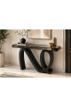 طاولة كونسول أنيقة بتصميم عصري فاخر سطح مرايا زجاج مقاس 140×35×95سم (منتج تفصيل) طاولة كونسول أنيقة بتصميم عصري فاخر سطح مرايا زجاج مقاس 140×35×95سم (منتج تفصيل)