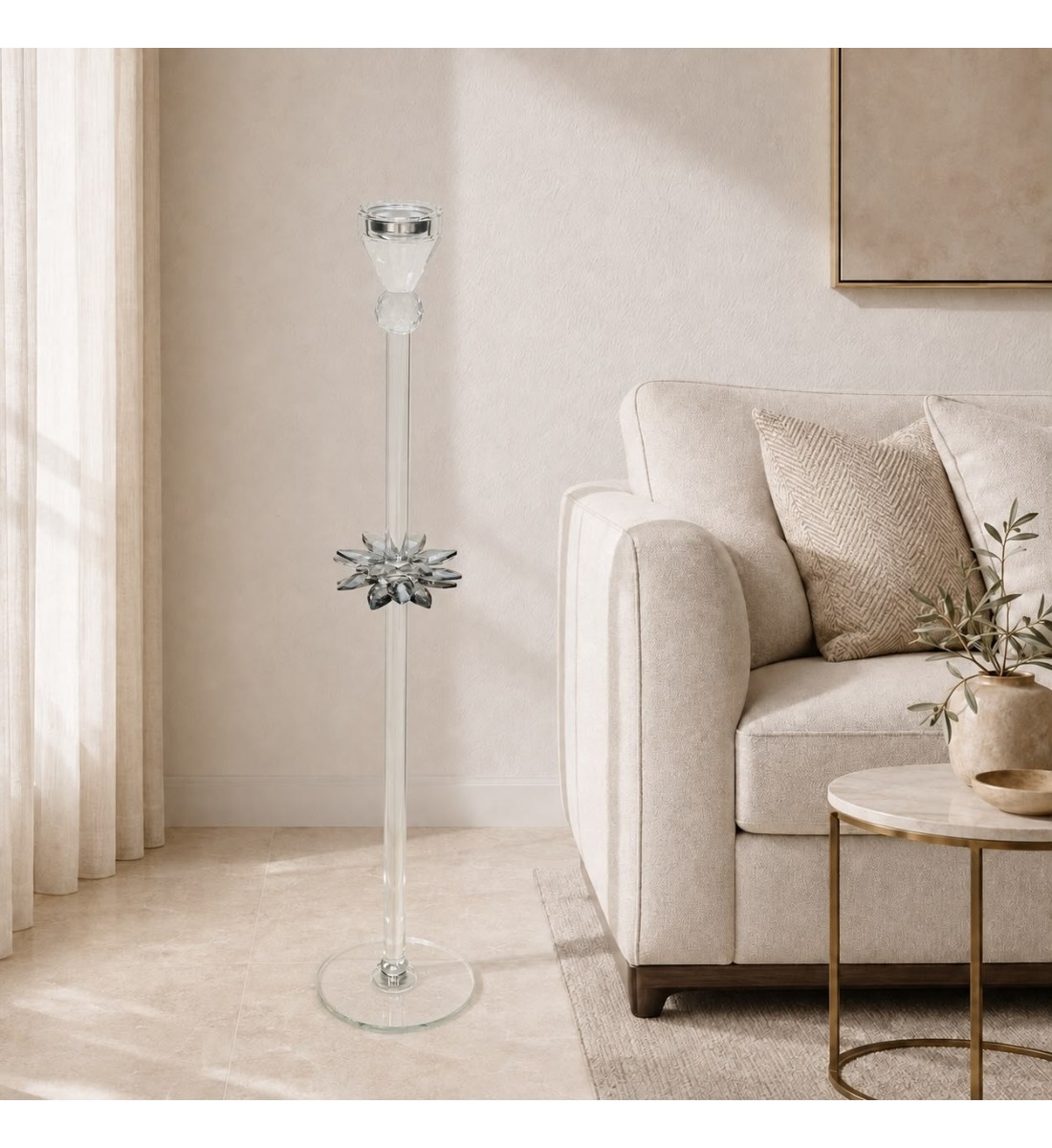 مبخرة أرضية كريستالية بتصميم طويل وأنيق100×8×8سم مبخرة أرضية كريستالية بتصميم طويل وأنيق100×8×8سم