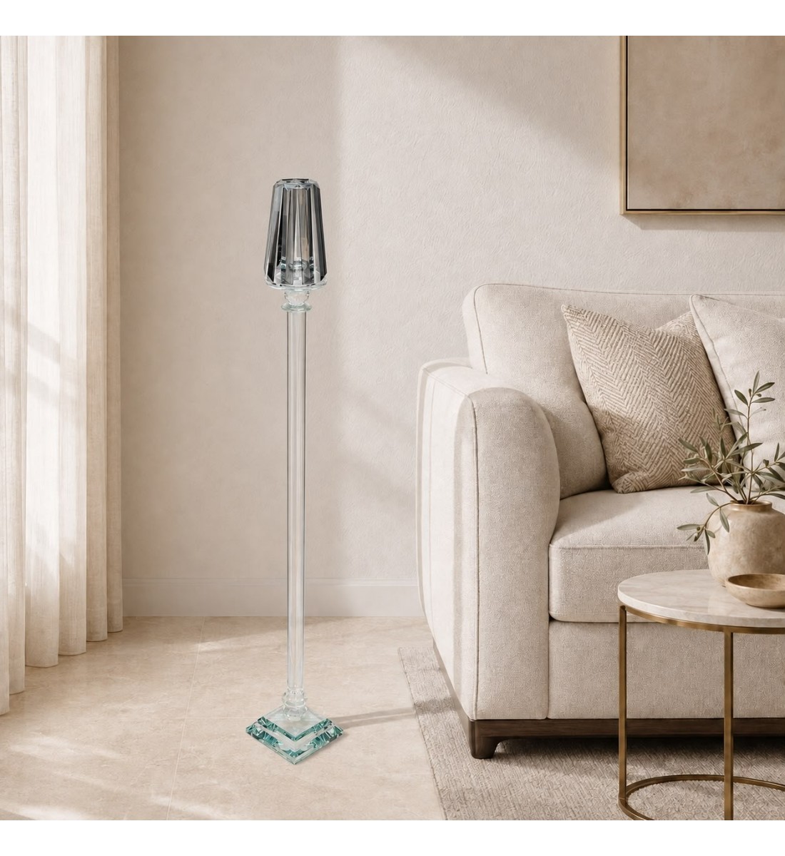 مبخرة أرضية كريستالية بتصميم طويل وأنيق94×6×6سم مبخرة أرضية كريستالية بتصميم طويل وأنيق94×6×6سم