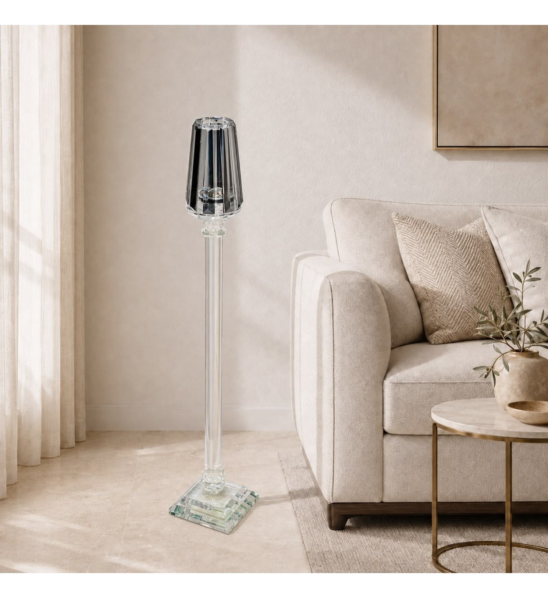 مبخرة أرضية كريستالية بتصميم طويل وأنيق80×6×6سم مبخرة أرضية كريستالية بتصميم طويل وأنيق80×6×6سم