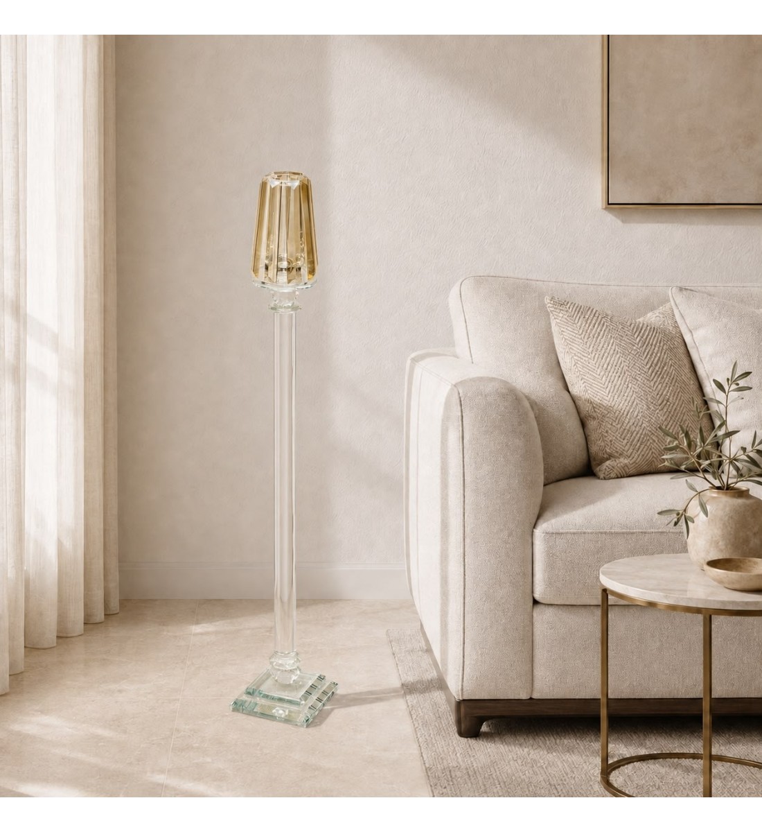 مبخرة أرضية كريستالية بتصميم طويل وأنيق70×6×6سم مبخرة أرضية كريستالية بتصميم طويل وأنيق70×6×6سم
