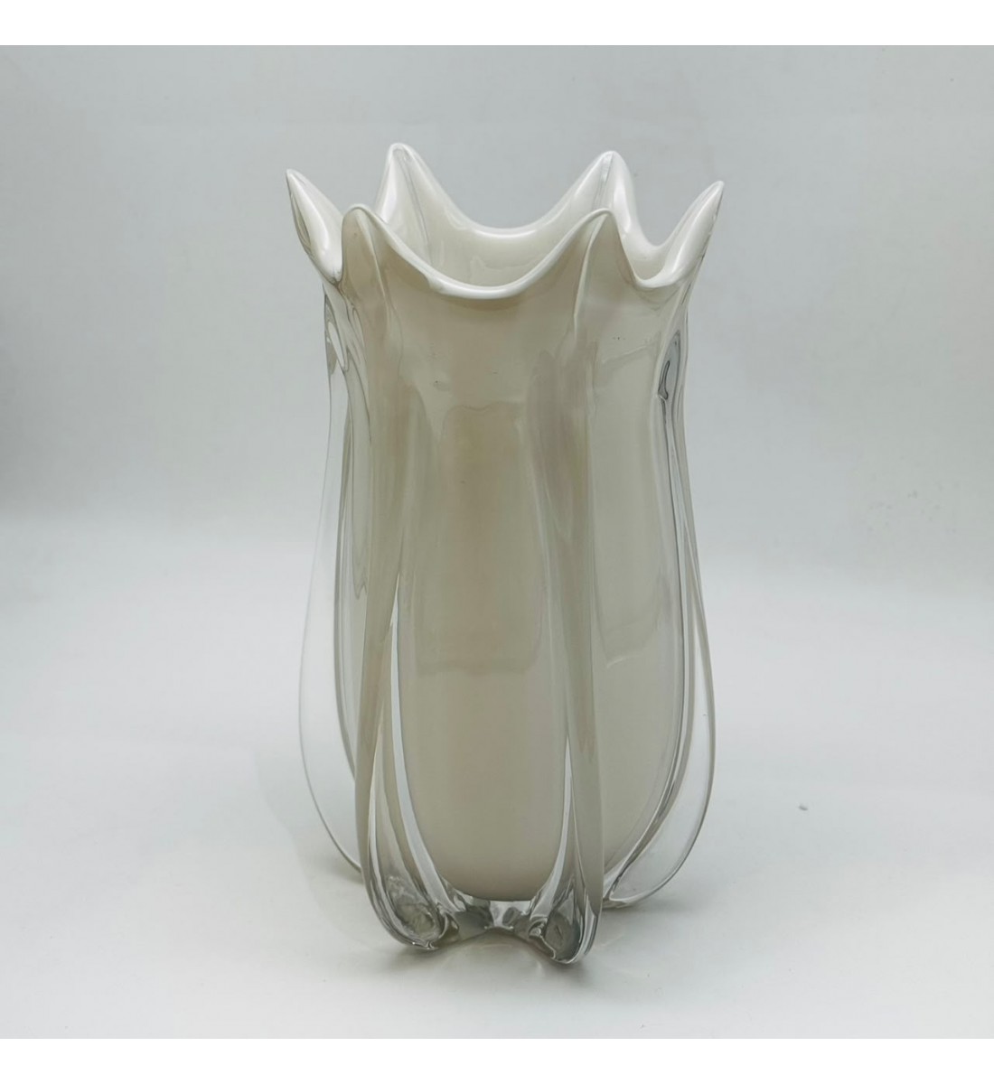 فازه ديكوري زجاجي فاخر انيق30×13×15سم